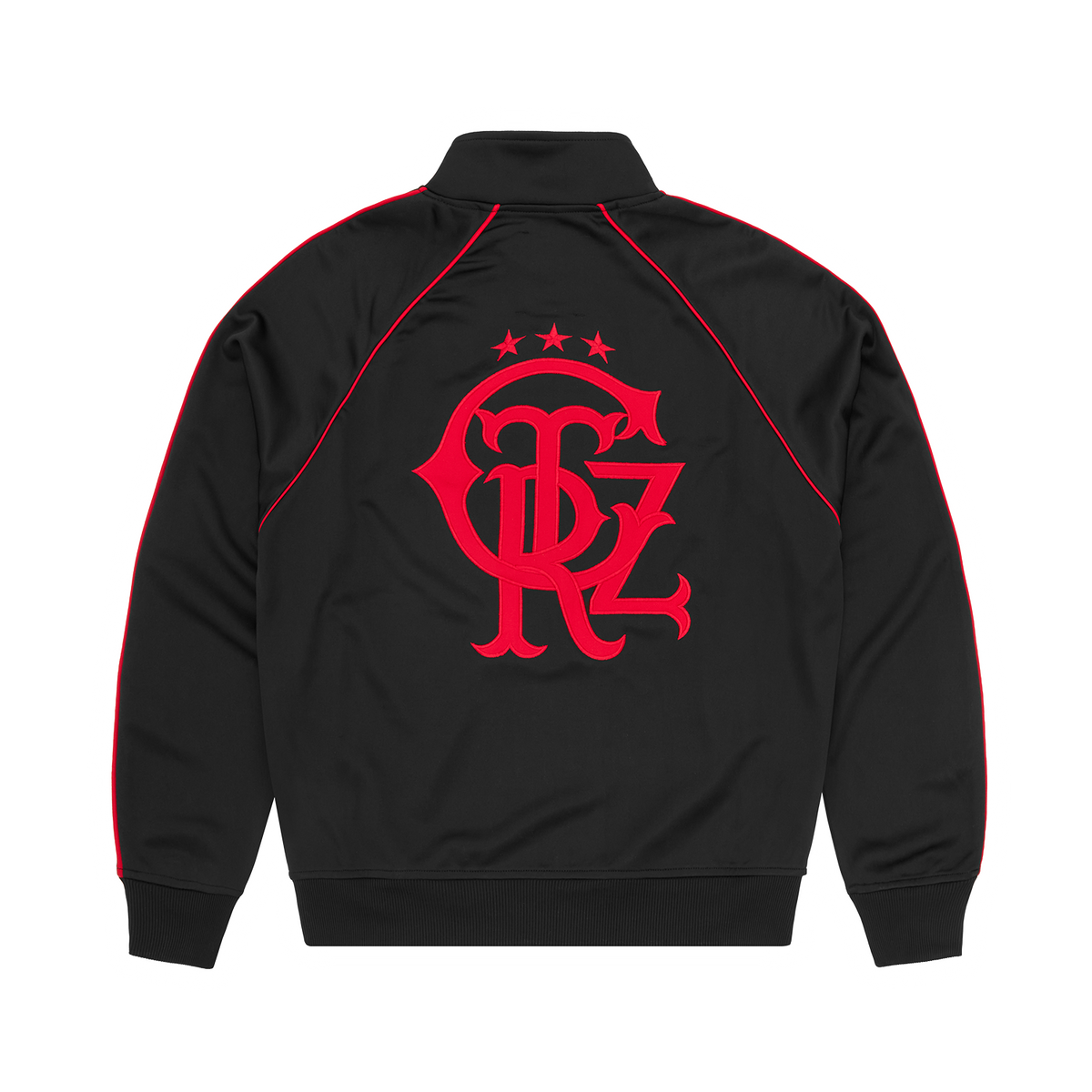 ジャケット・アウター Huberstore Original Emblem Track Jacket 3 STAR CREST TRACK JACKET [BLACK] – CRTZRTW