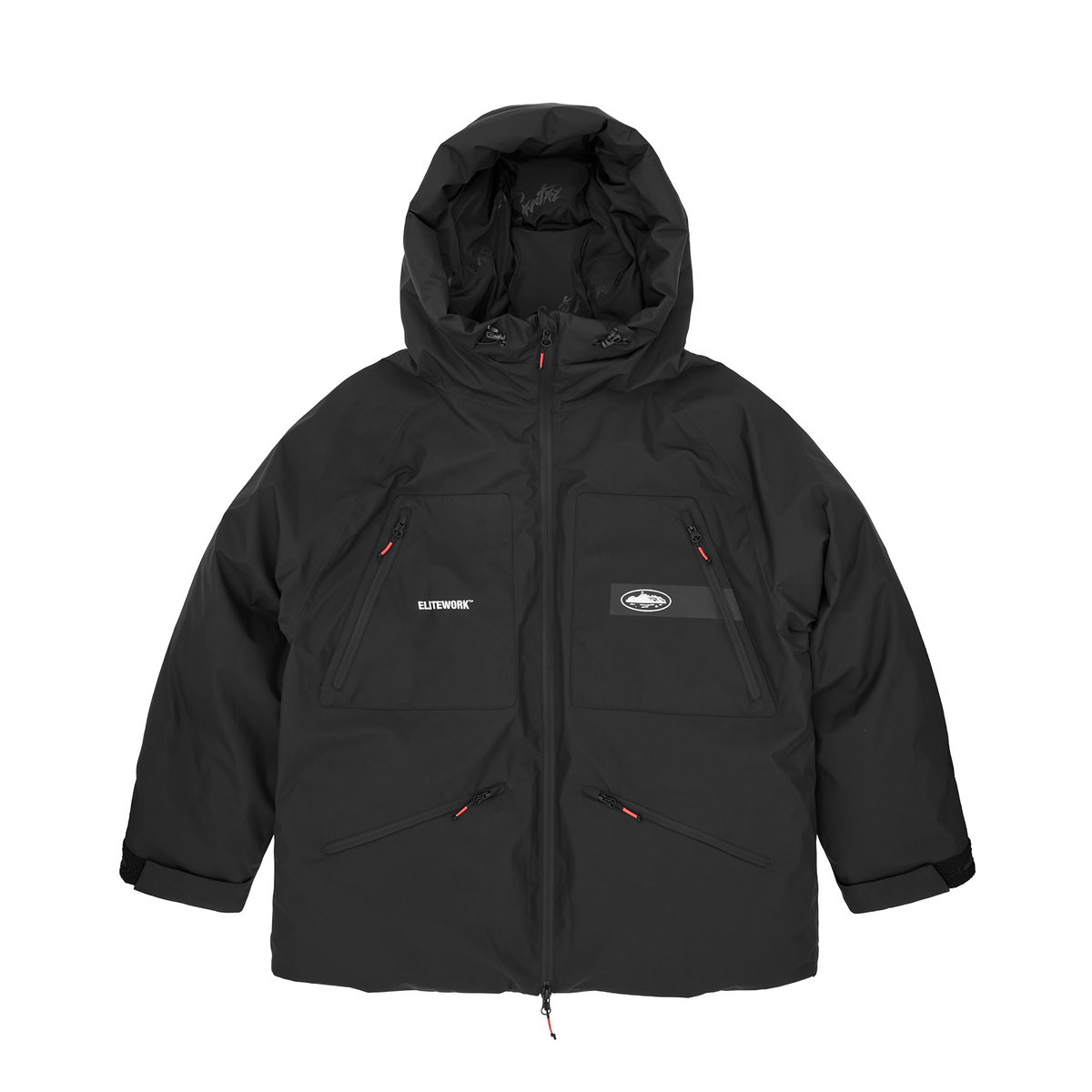almostblack21aw　BOA HOOD STOLE ELITEWORK™ AVALANCHE BOLO PARKA [BLACK] – CRTZRTW