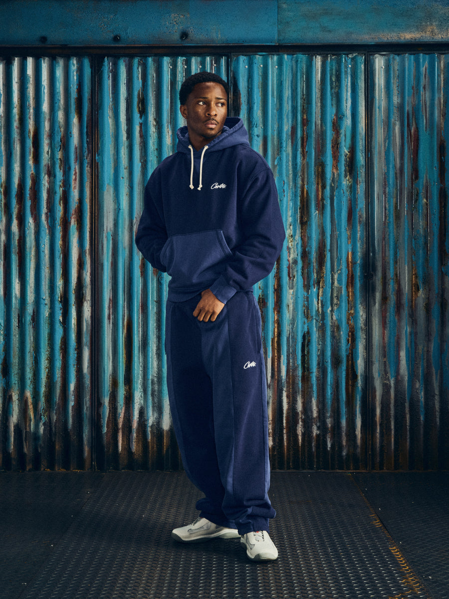 HMP CONTRAST OPEN HEM SWEATPANT [NAVY] – CRTZRTW