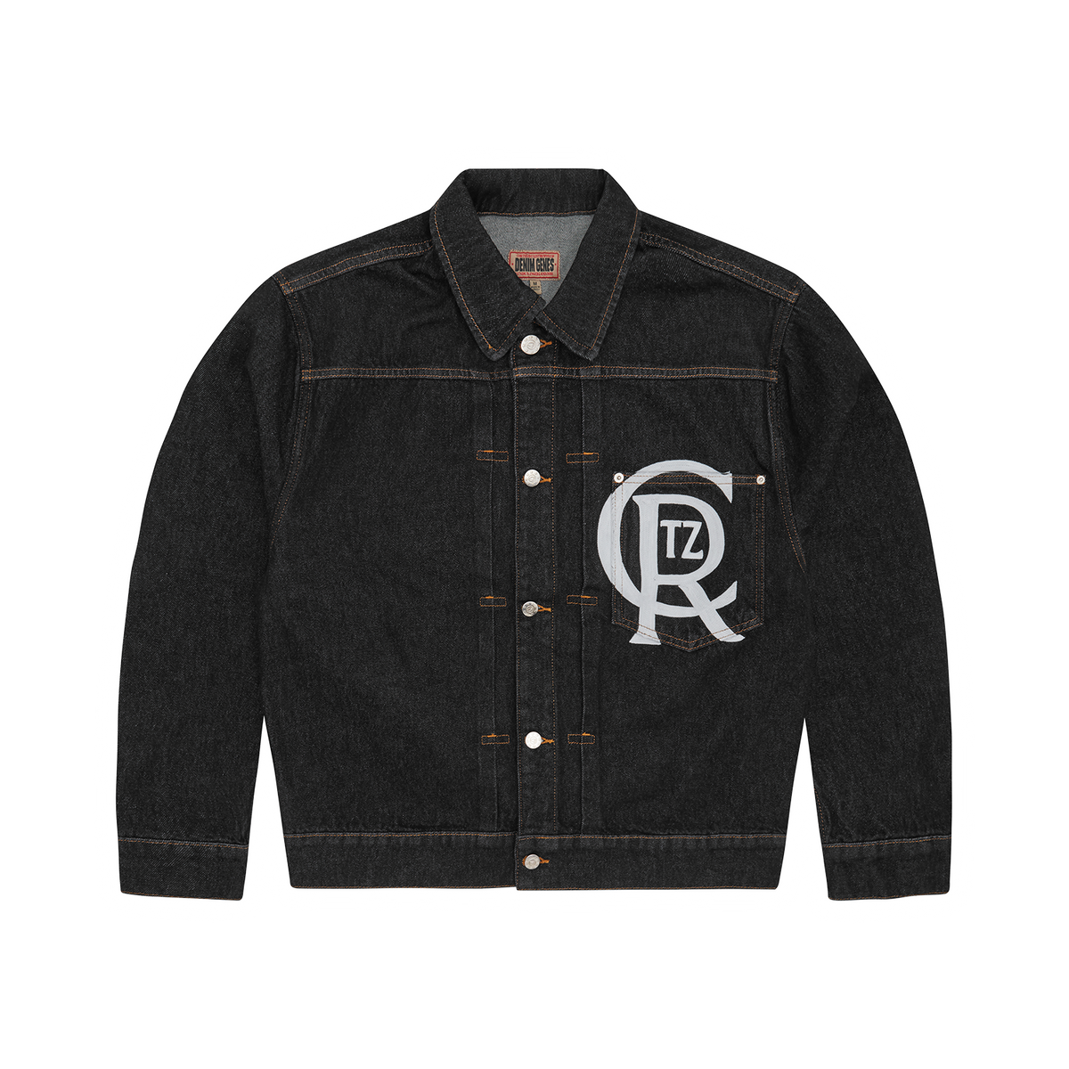 CREST CHAINSTITCH DENIM JACKET [WASHED BLACK] – CRTZRTW