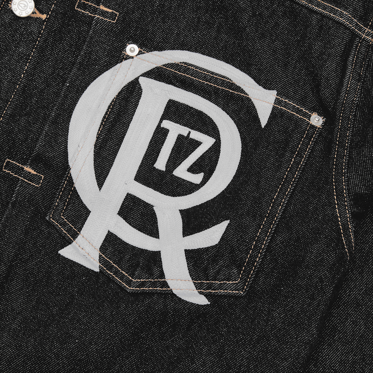 CREST CHAINSTITCH DENIM JACKET [WASHED BLACK] – CRTZRTW