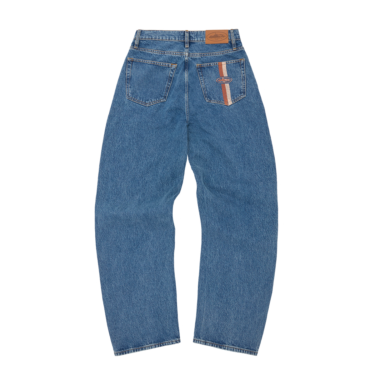 DUAL STRIPE BAGGY JEANS [MIDWASH] – CRTZRTW