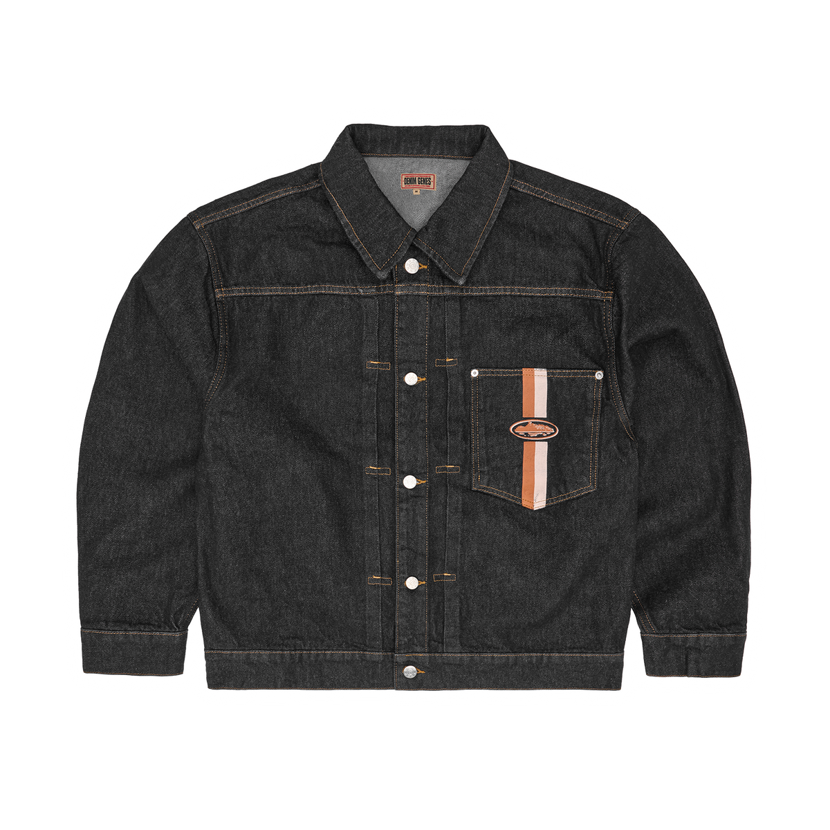DUAL STRIPE DENIM JACKET [WASHED BLACK] – CRTZRTW