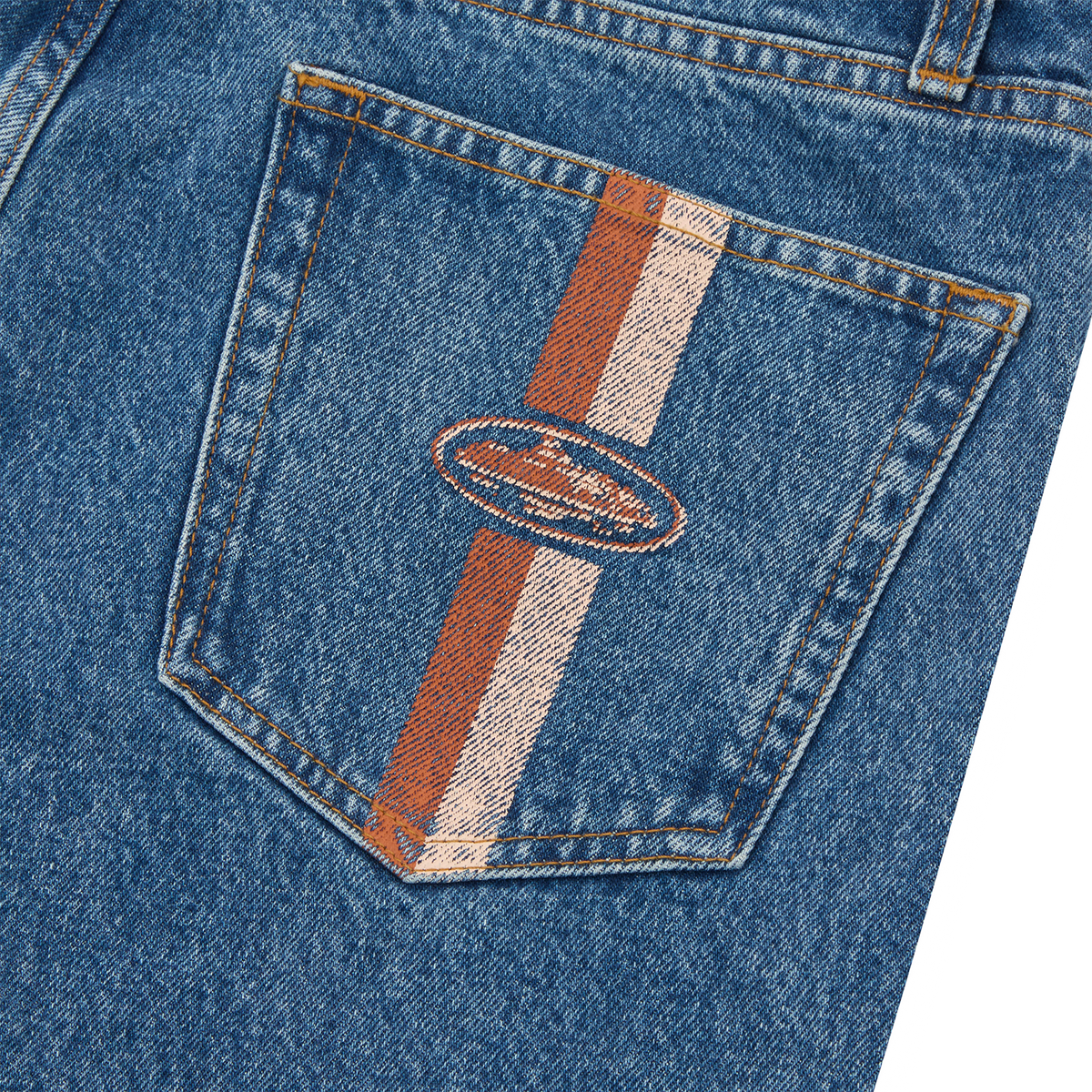 DUAL STRIPE BAGGY JEANS [MIDWASH] – CRTZRTW