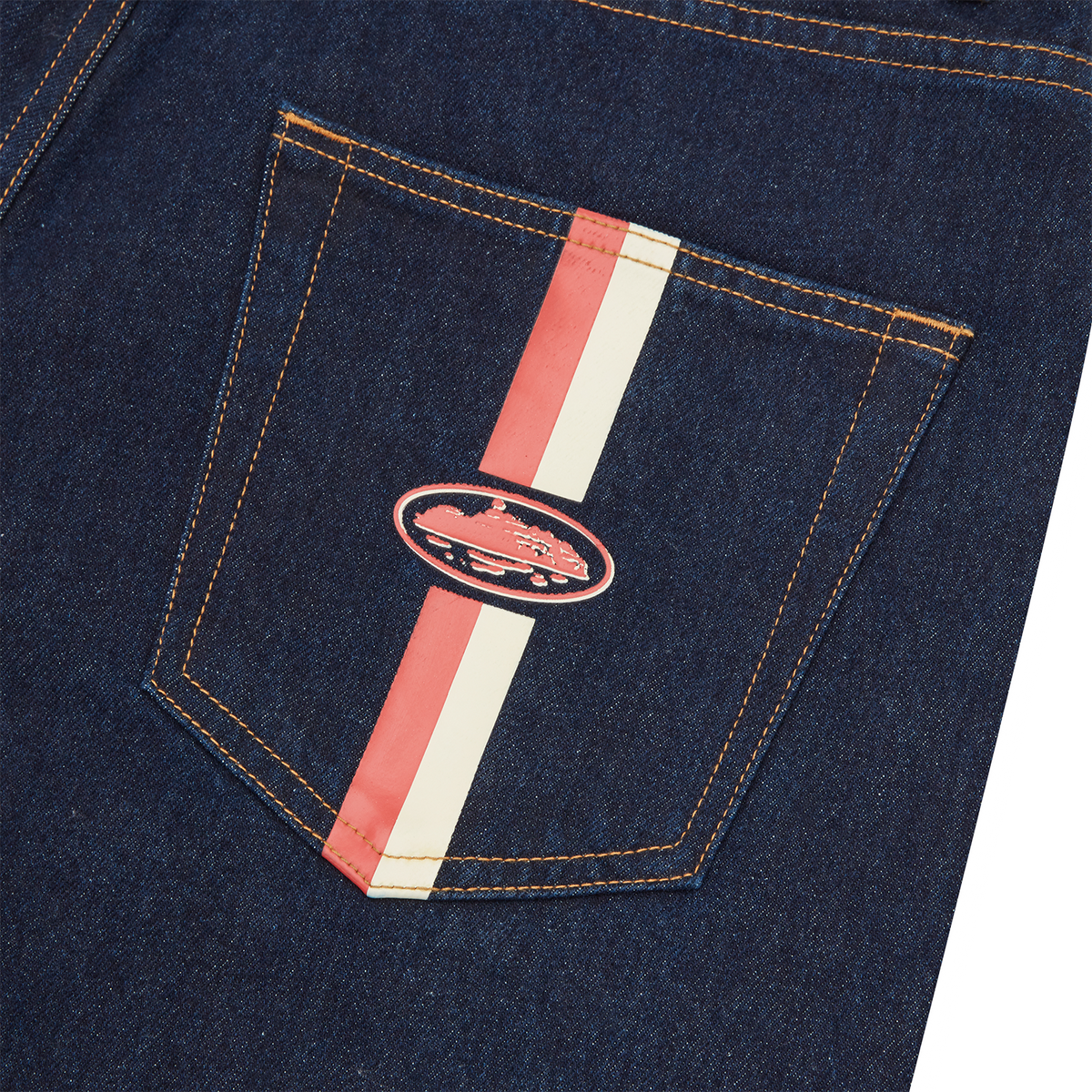 DUAL STRIPE DENIM SHORT [WASHED INDIGO] – CRTZRTW
