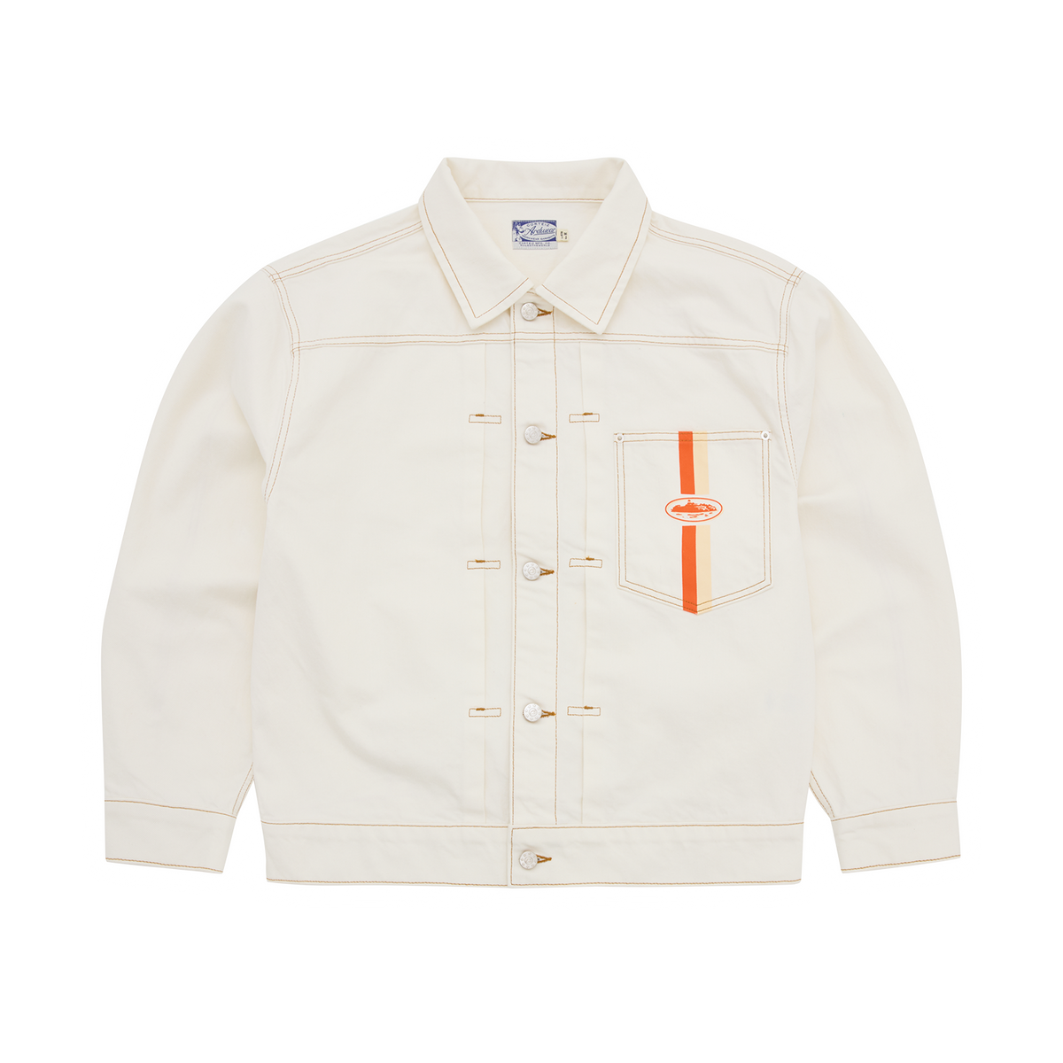 DUAL STRIPE DENIM JACKET [OFF WHITE] – CRTZRTW