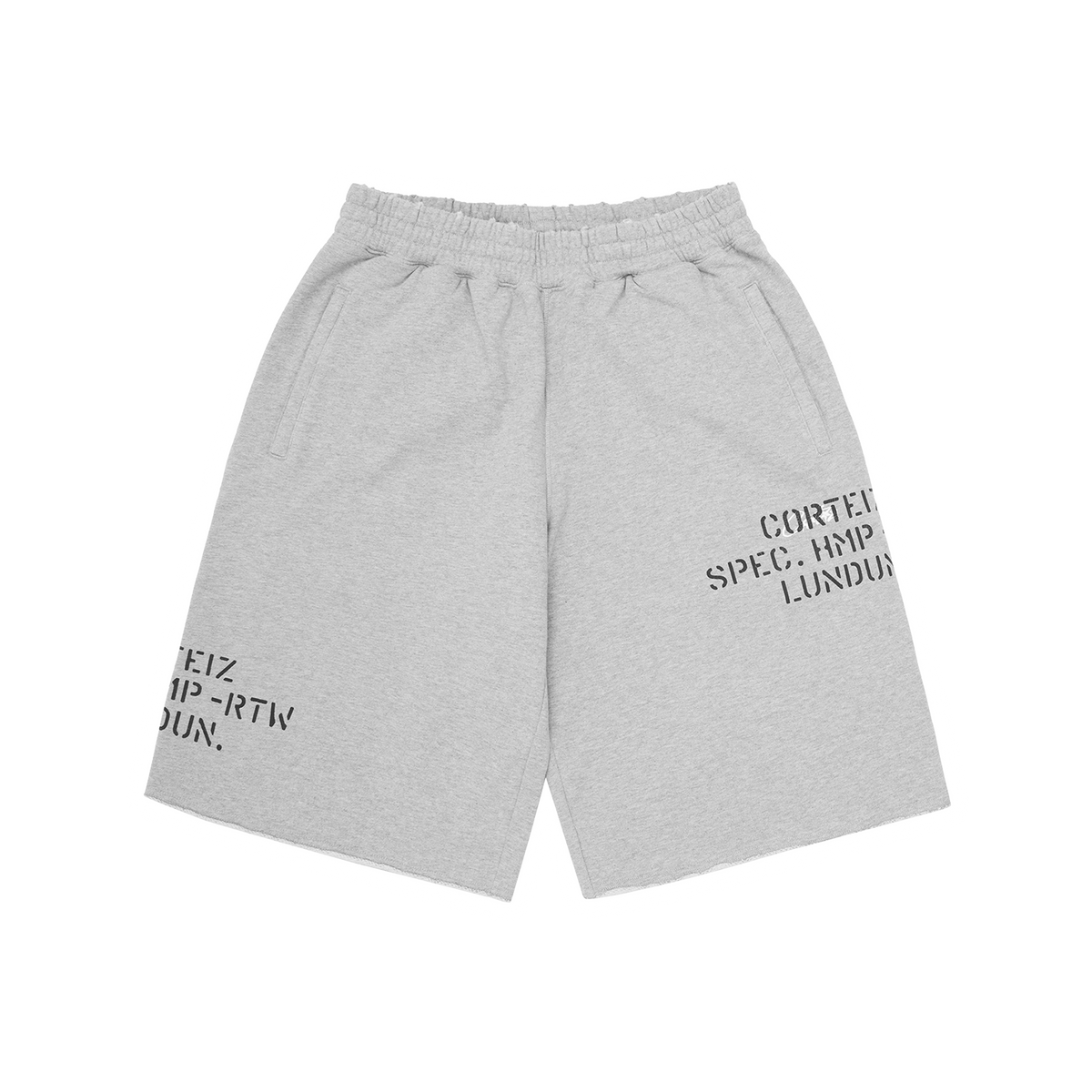 HMP STENCIL SWEATSHORT [HEATHER GREY] – CRTZRTW