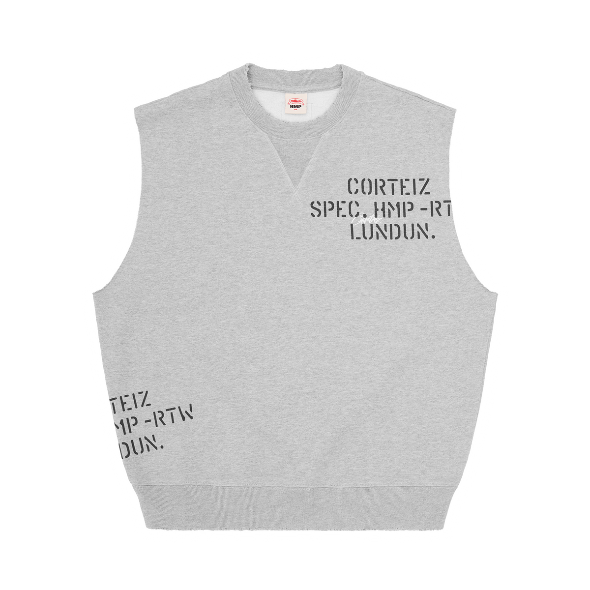 HMP STENCIL VEST [HEATHER GREY] – CRTZRTW