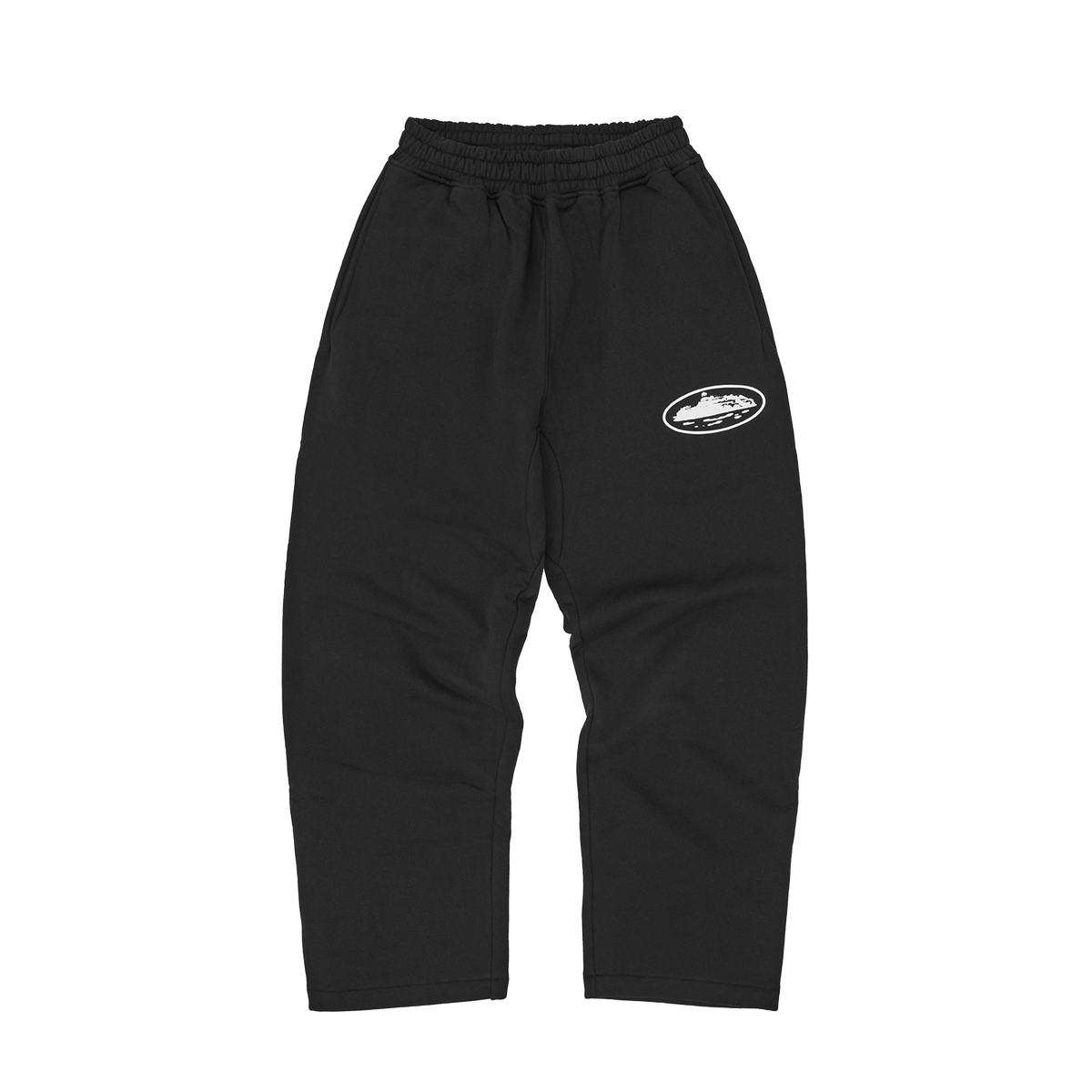 ISLAND PUFF PRINT OPEN HEM SWEATPANT [BLACK] – CRTZRTW