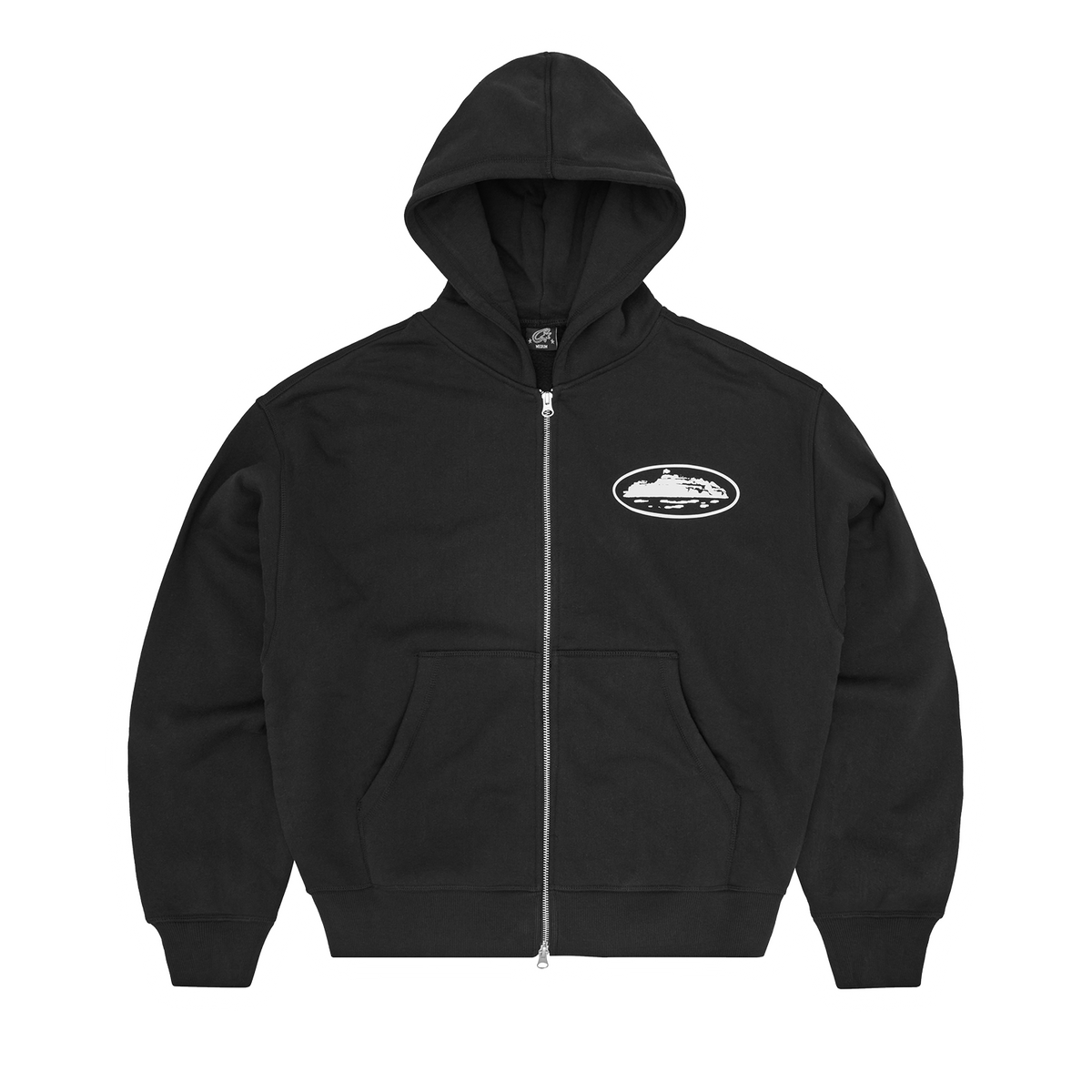 ISLAND PUFF PRINT ZIP HOODIE [BLACK] – CRTZRTW