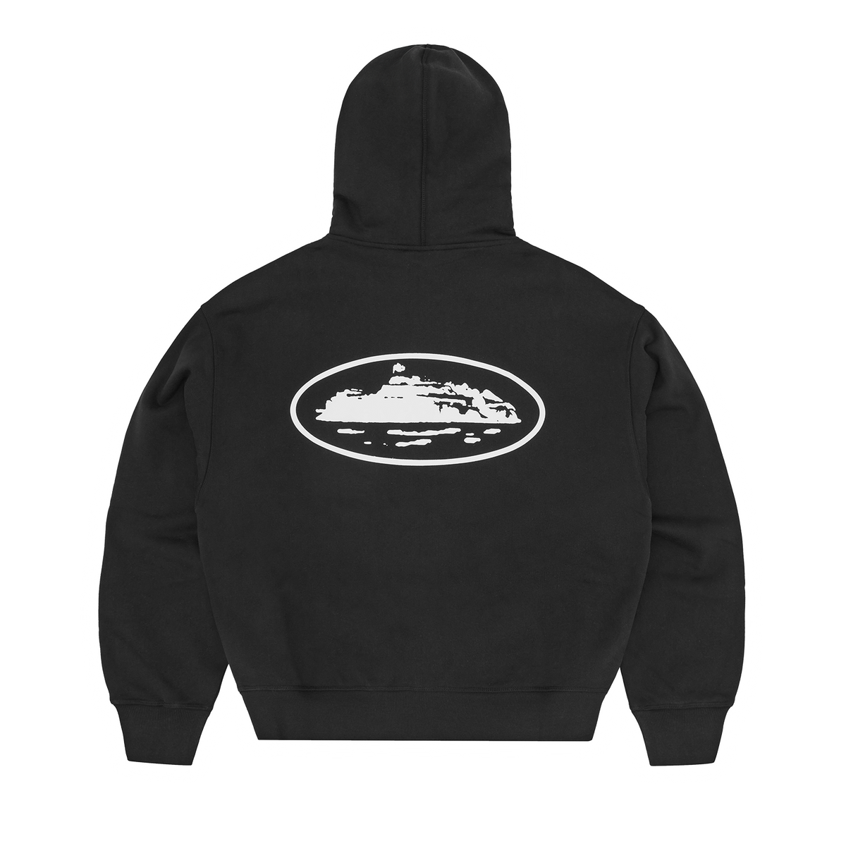 ISLAND PUFF PRINT ZIP HOODIE [BLACK] – CRTZRTW