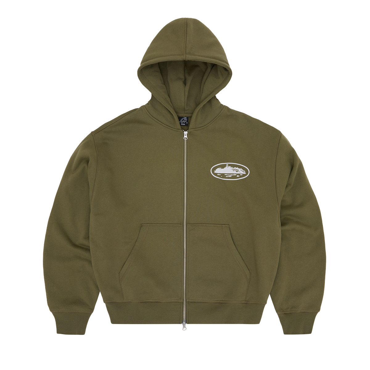 ISLAND PUFF PRINT ZIP HOODIE [OLIVE] – CRTZRTW