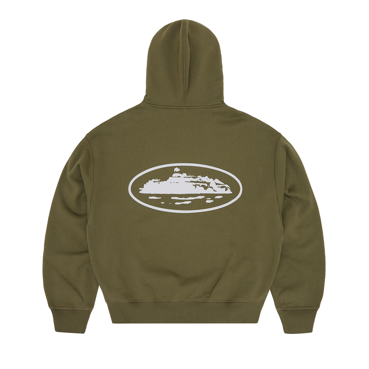 ISLAND PUFF PRINT ZIP HOODIE [OLIVE] – CRTZRTW