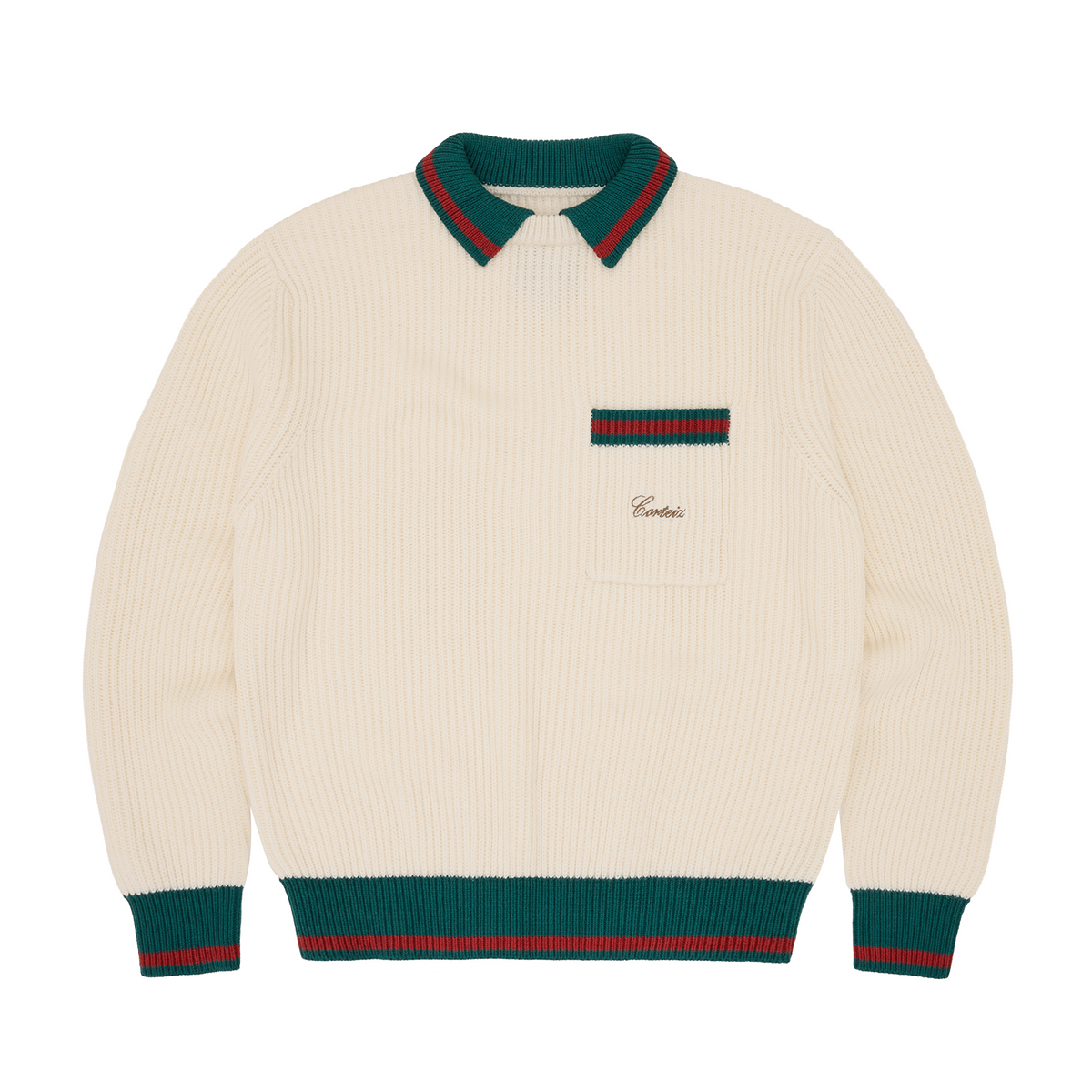 GIANNI KNIT POLO SWEATER [CREAM] – CRTZRTW