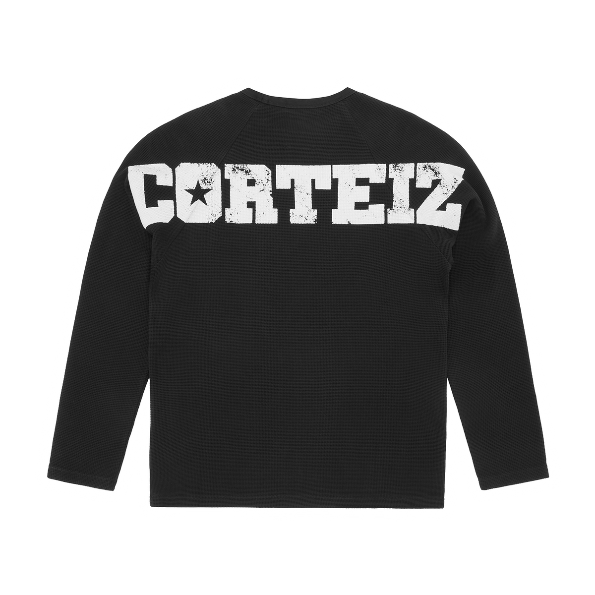 STAR RAGLAN WAFFLE THERMAL [BLACK] – CRTZRTW