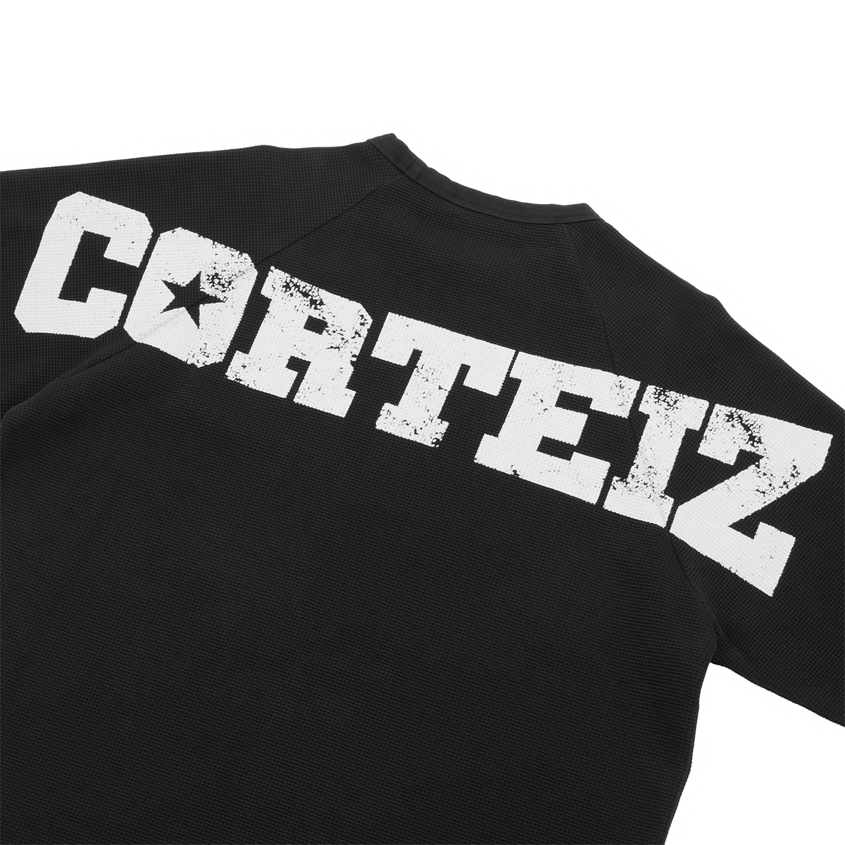 STAR RAGLAN WAFFLE THERMAL [BLACK] – CRTZRTW