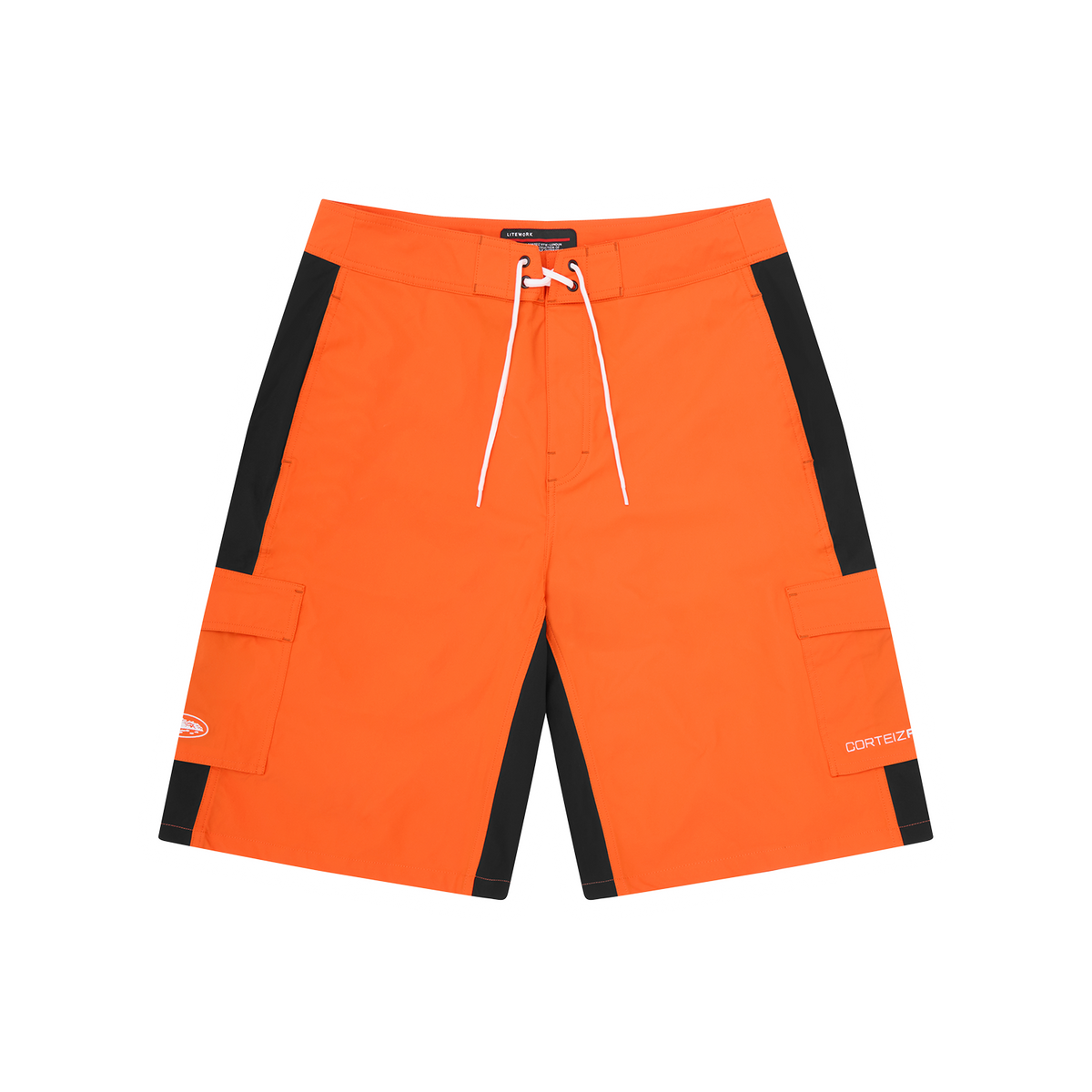 【ORANGE】Plain Front Shorts Cut-Off Twill Garment Dye WAVE SHORT [ORANGE] – CRTZRTW