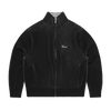 2 TONE RIBBED KNIT ZIP UP [BLACK]