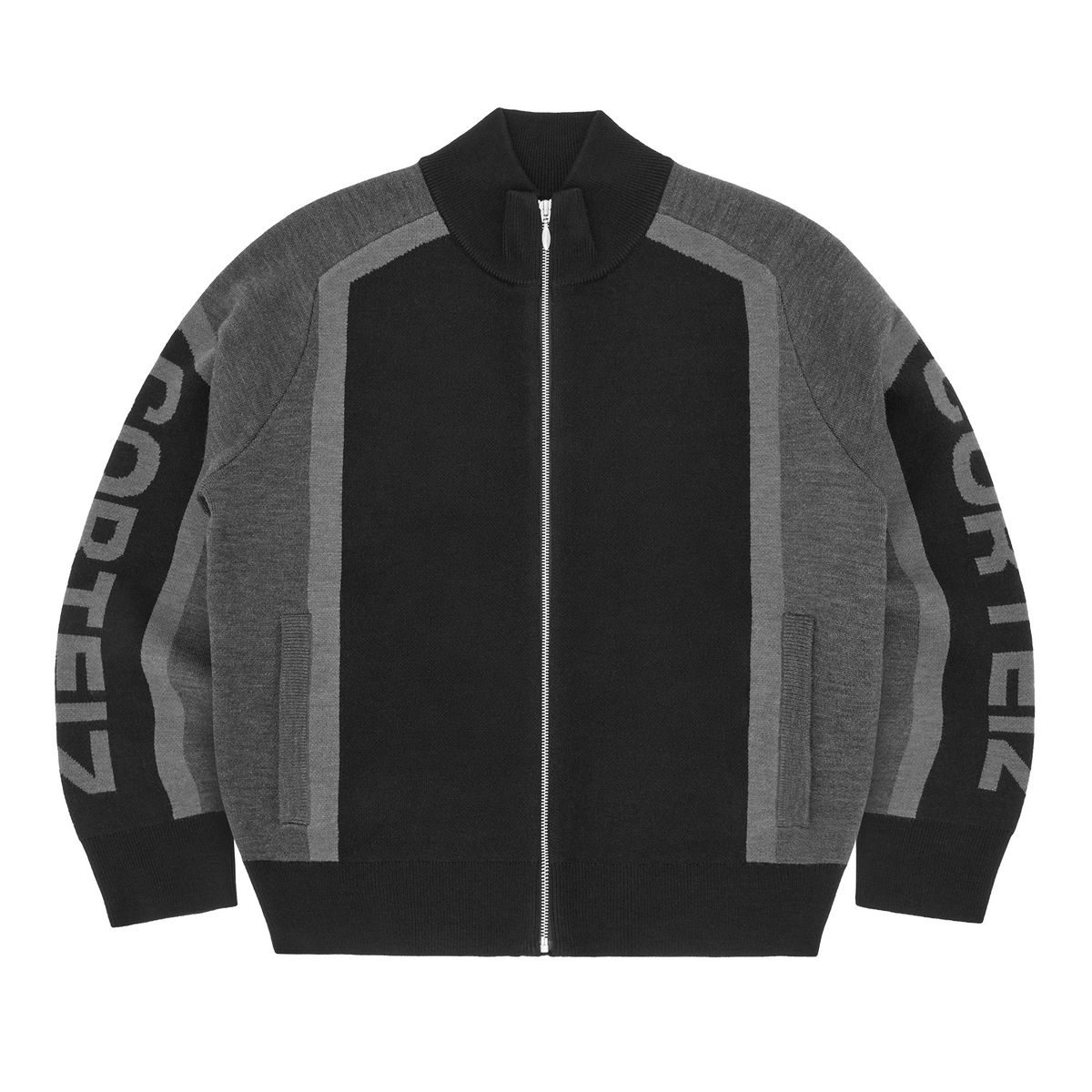 PRECISION KNIT ZIP UP [BLACK]