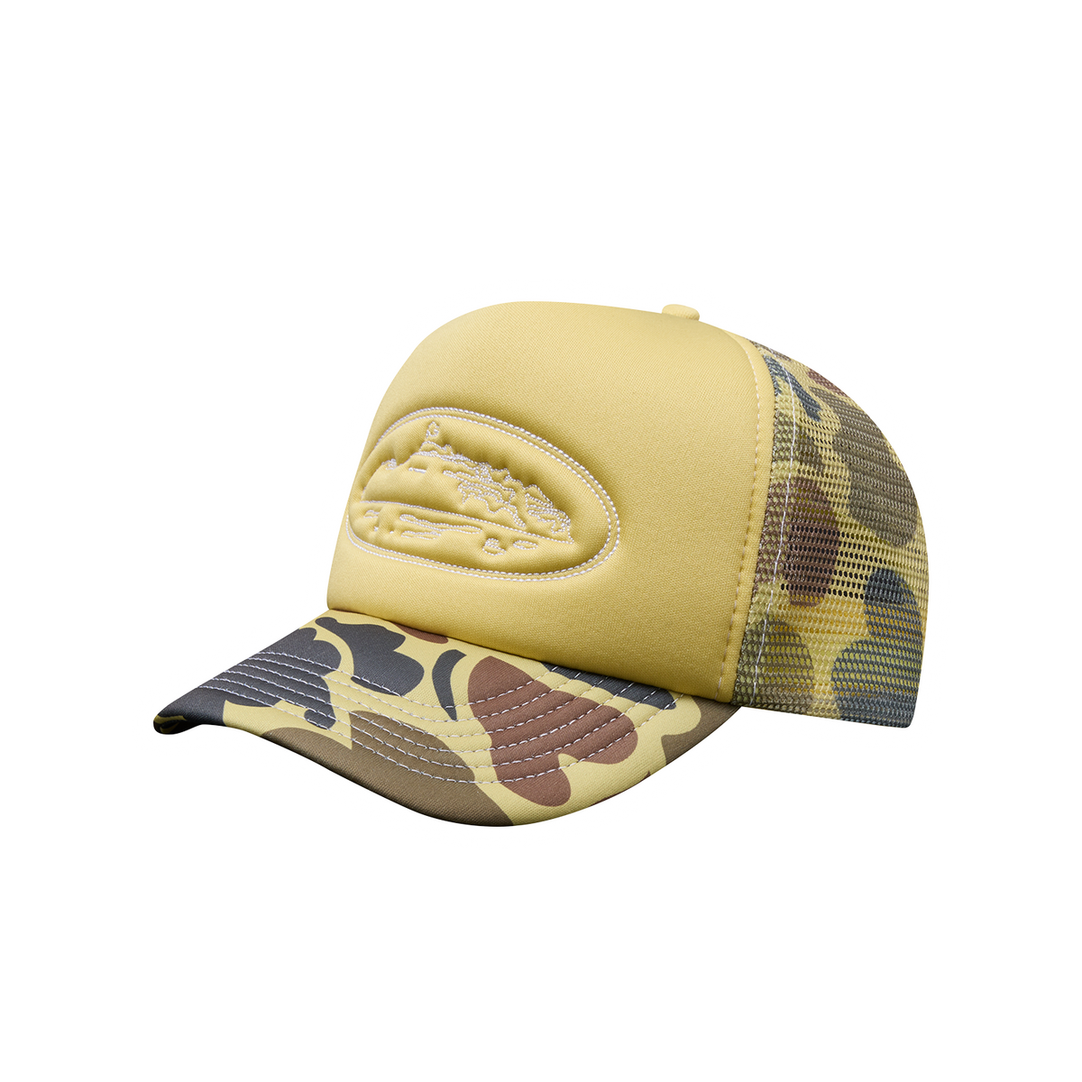 ISLAND OUTLINE TRUCKER HAT [DUCK CAMO]
