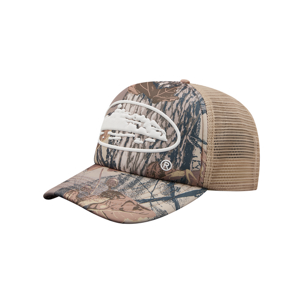 ISLAND PUFF PRINT TRUCKER HAT [FOREST CAMO] – CRTZRTW