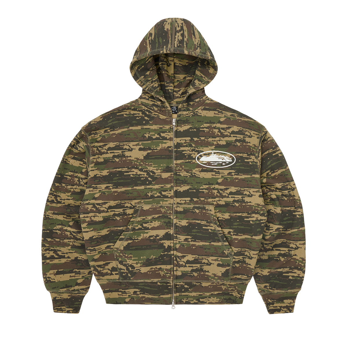 ISLAND PUFF PRINT ZIP HOODIE [DIGI CAMO]