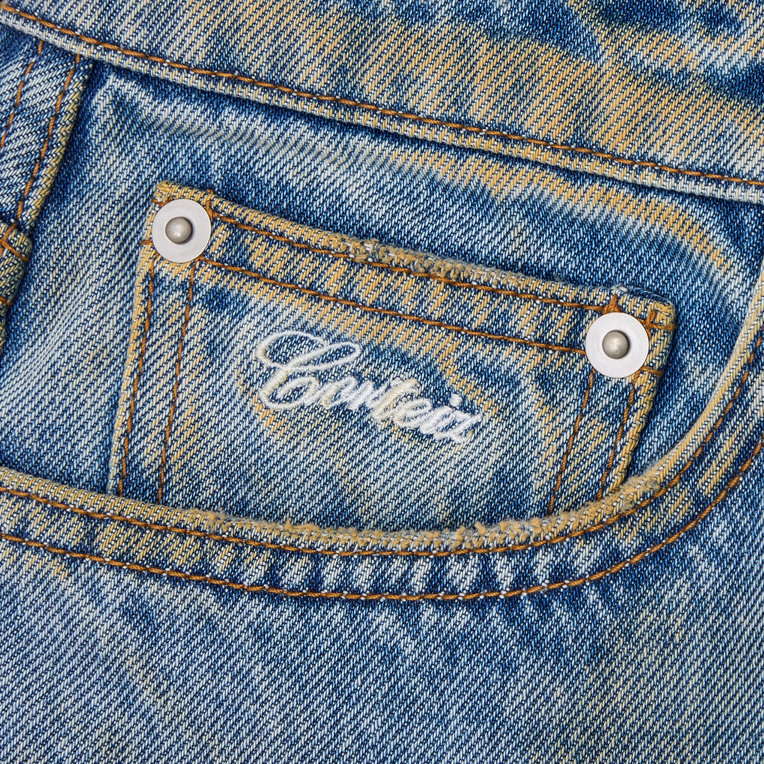 ARDWEAR PANEL BAGGY JEANS [WASHED INDIGO]