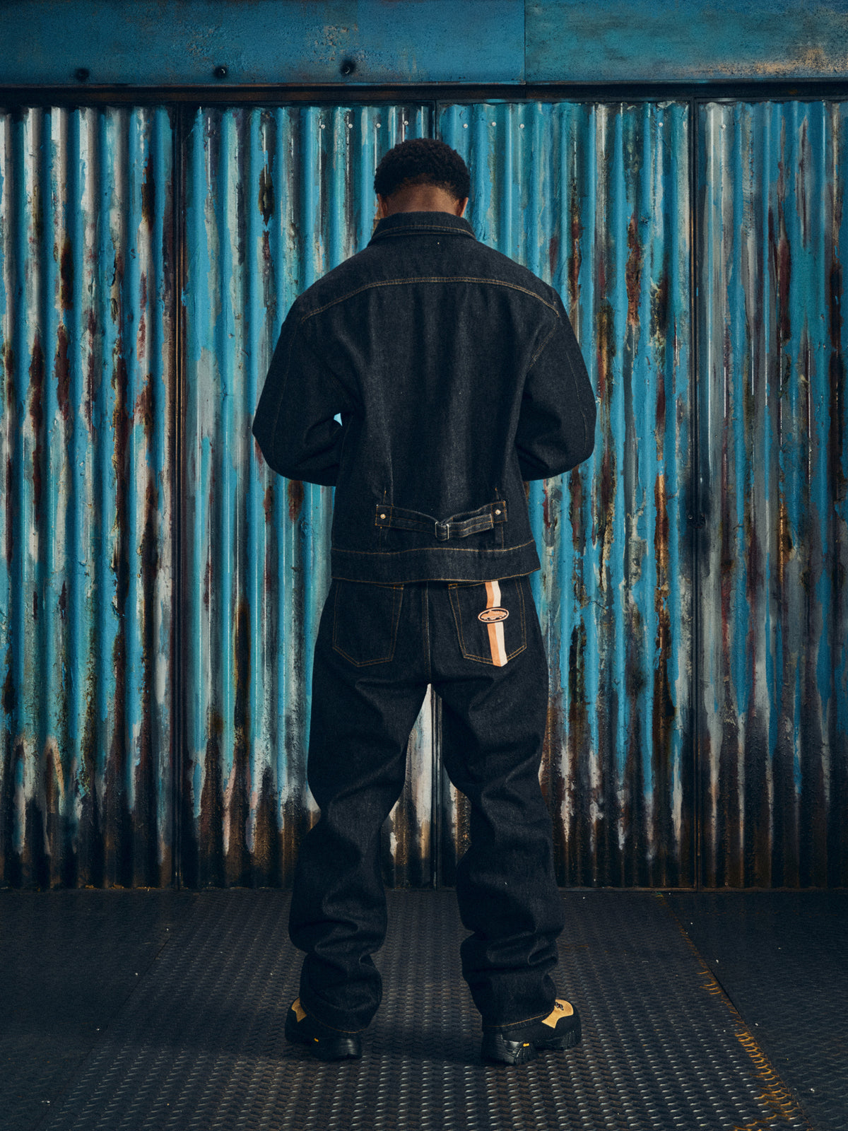 DUAL STRIPE BAGGY JEANS [WASHED BLACK] – CRTZRTW