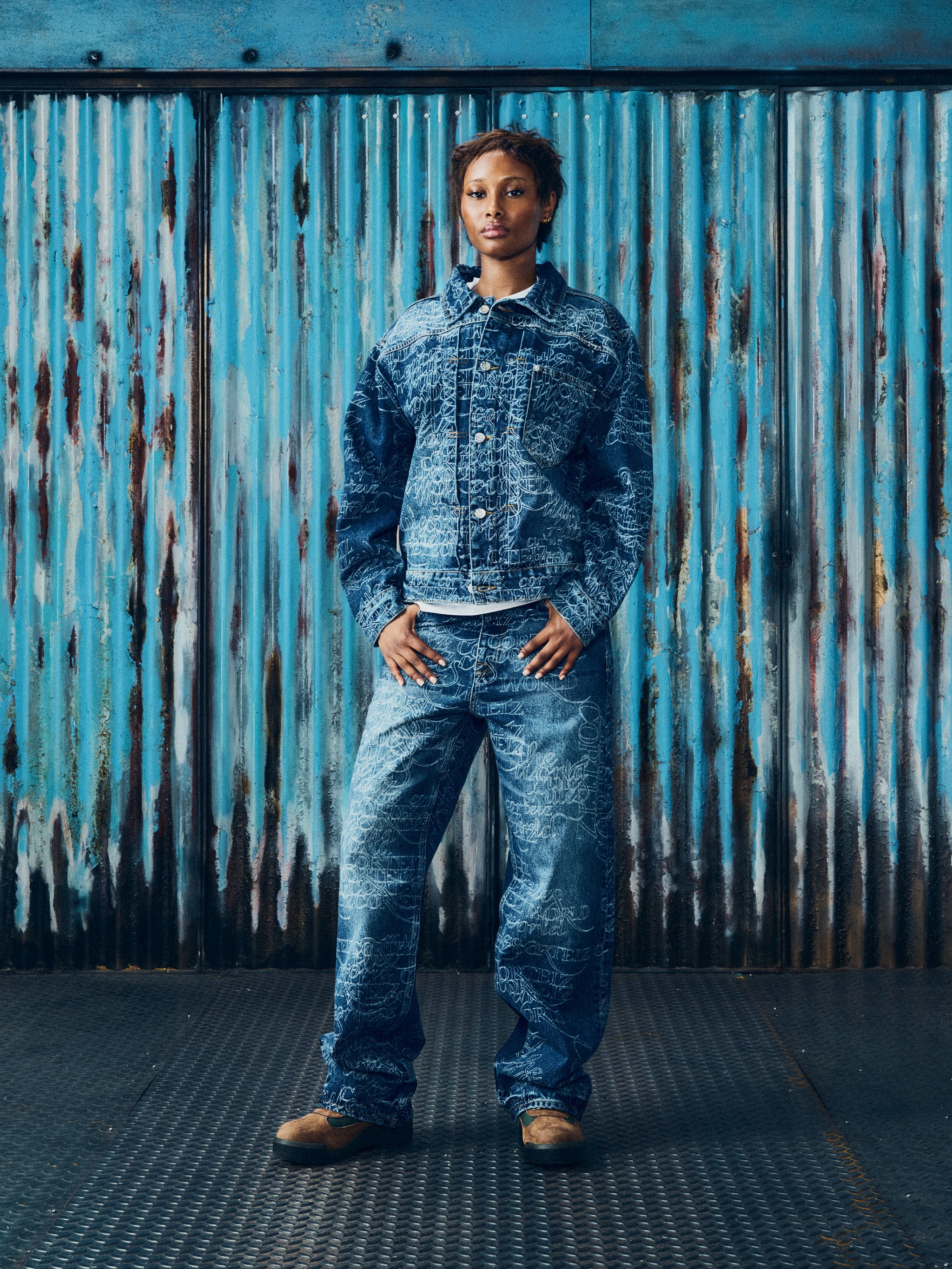 HANDWRITTEN DENIM JACKET [MIDWASH INDIGO]