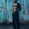 PISTA VELOUR TRACK JACKET [BLACK/BROWN]
