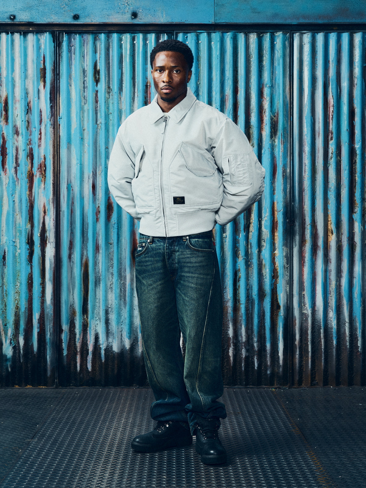 ALCATRAZ BOMBER JACKET [SILVER]