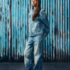 STITCH DOWN BAGGY JEANS [FADED INDIGO]