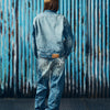 STITCH DOWN BAGGY JEANS [FADED INDIGO]