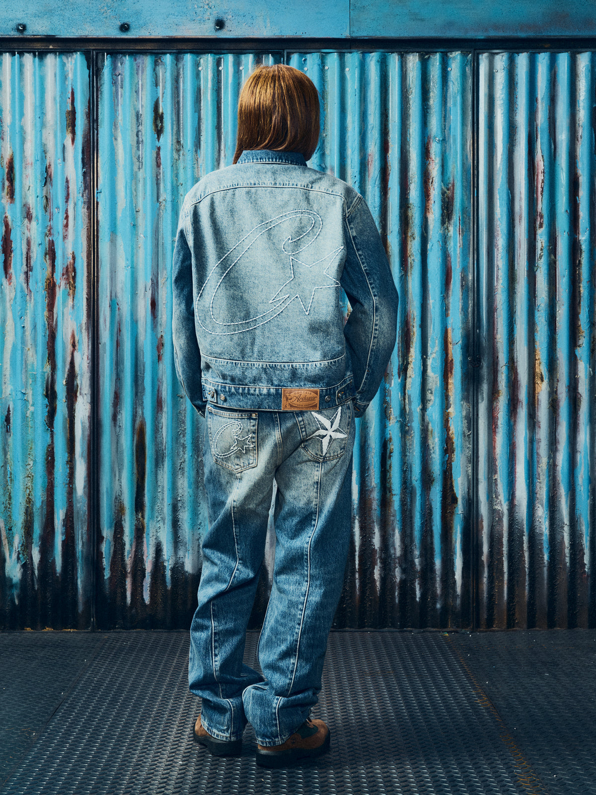 STITCH DOWN BAGGY JEANS [FADED INDIGO]