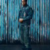 CROSS-STITCH DENIM JACKET [WASHED INDIGO]