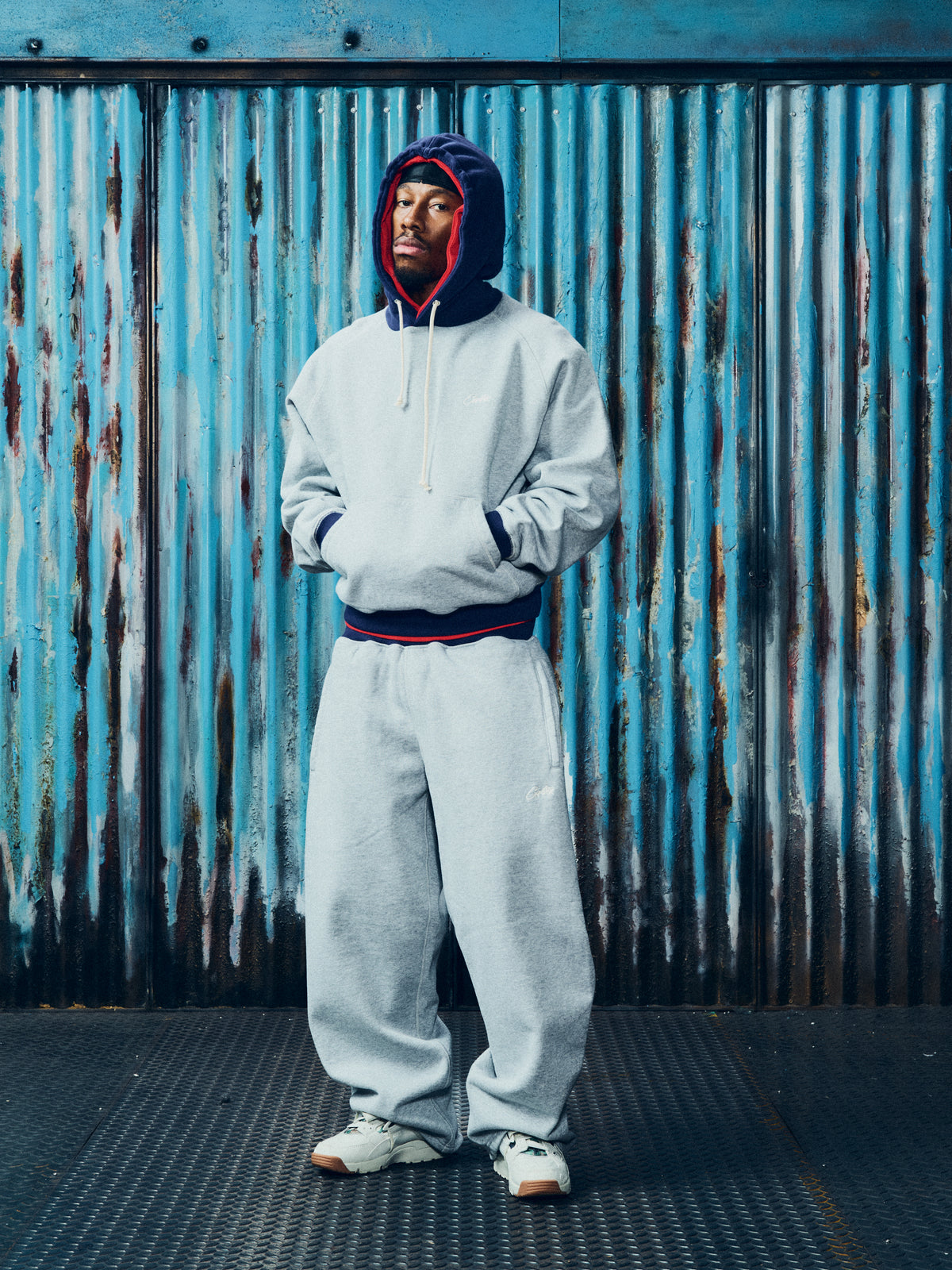 HMP DOUBLE UP HOODIE [HEATHER GREY]