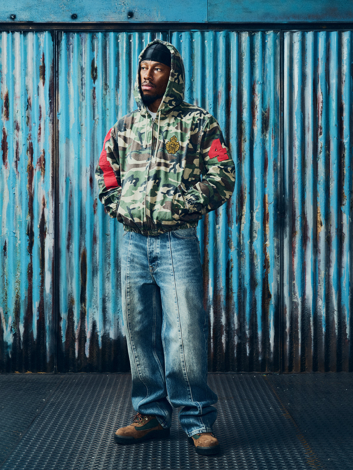 EMBLEM RIPSTOP JACKET [WOODLAND CAMO]