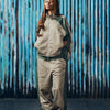 MESH PANEL TRICOT TRACK JACKET [TAN / OLIVE]