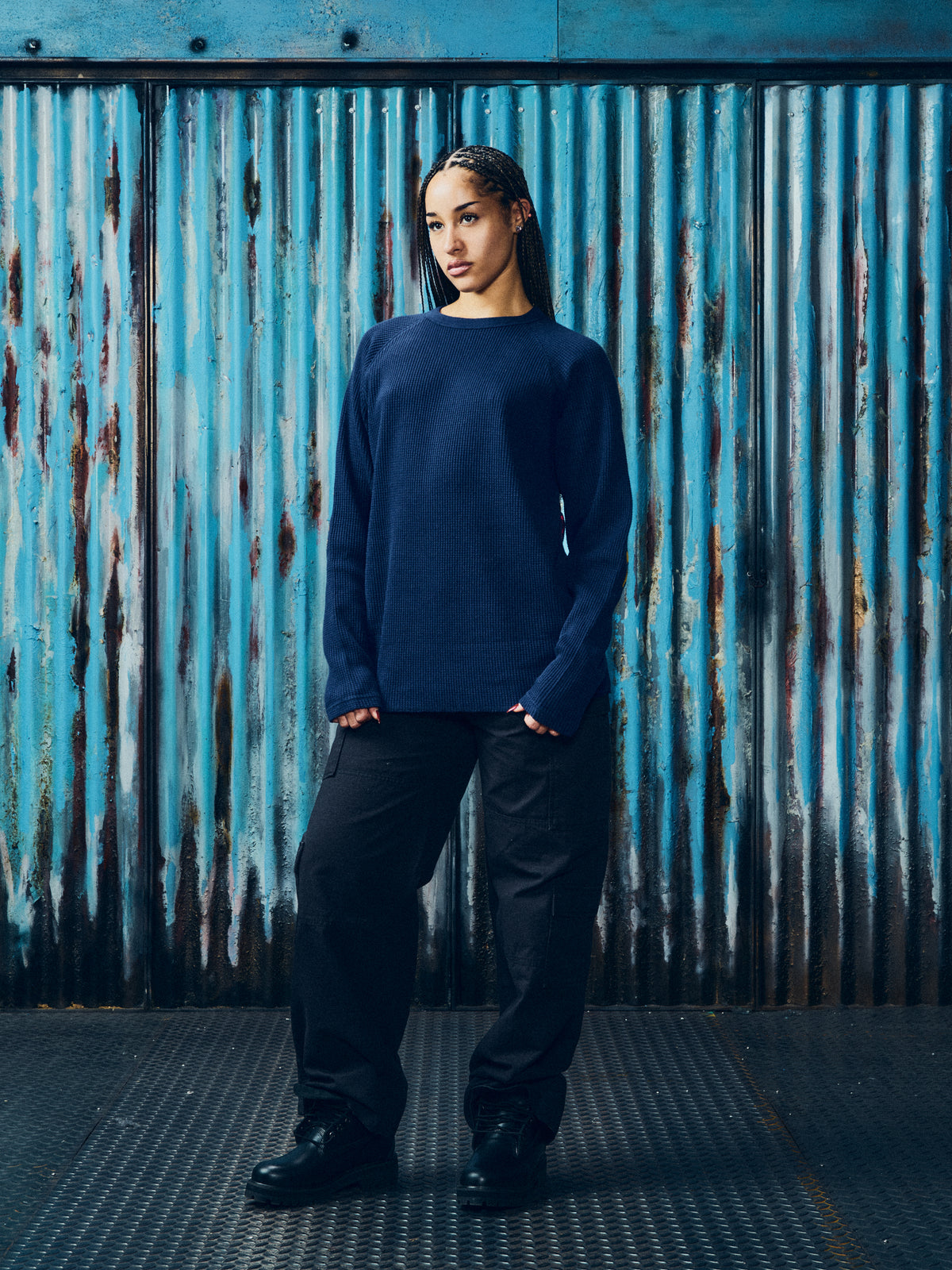 WORLDWIDE WAFFLE THERMAL [NAVY]