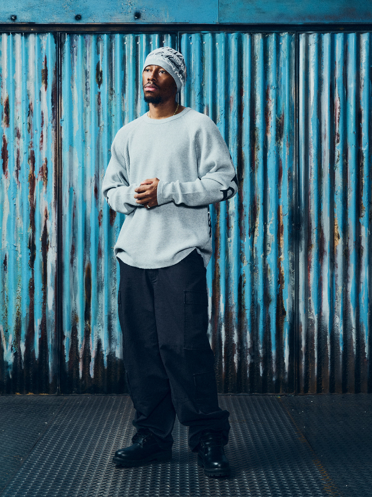 WORLDWIDE WAFFLE THERMAL [HEATHER GREY]
