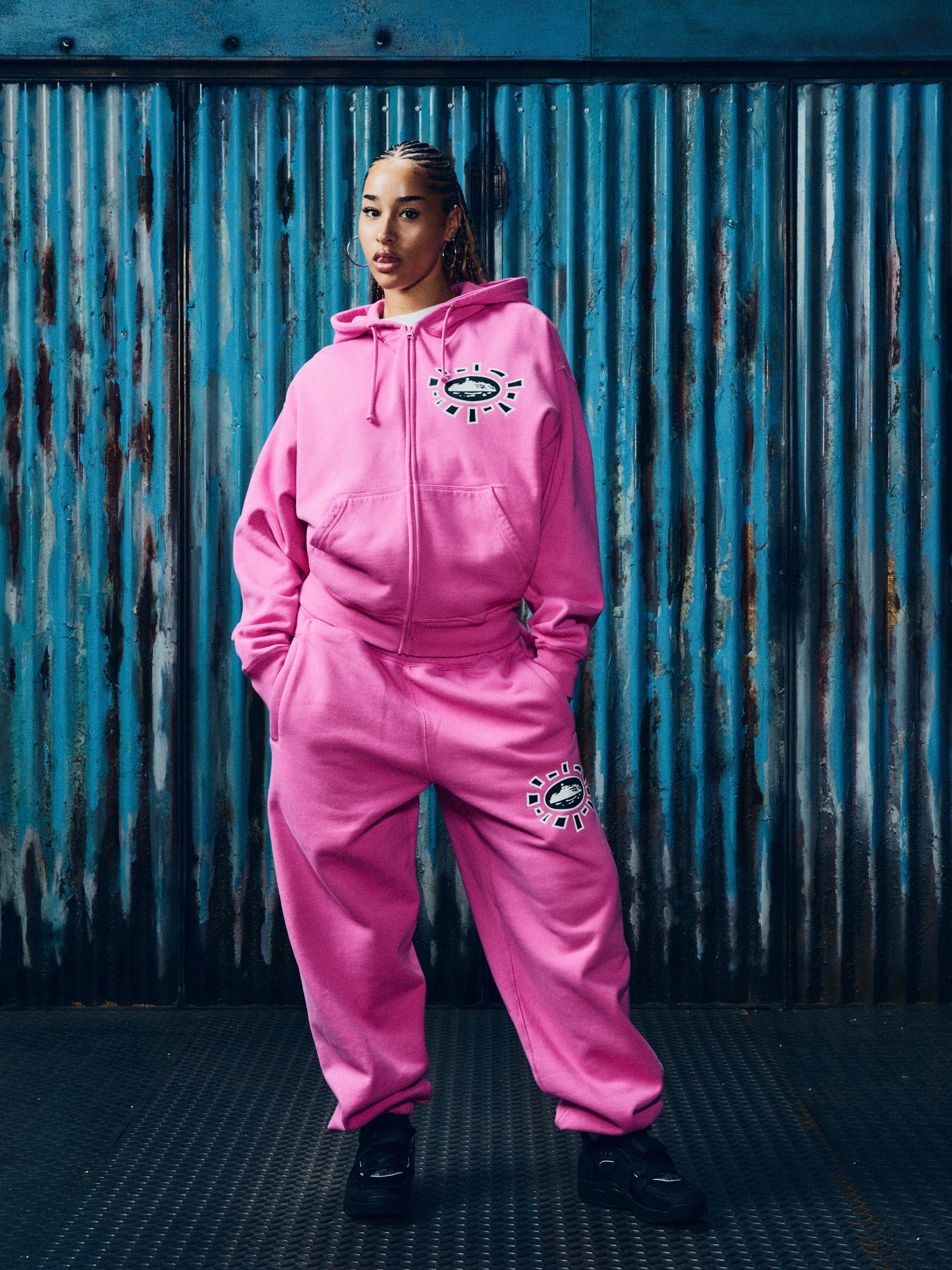 ALWEIZ ZIP HOODIE [PINK]