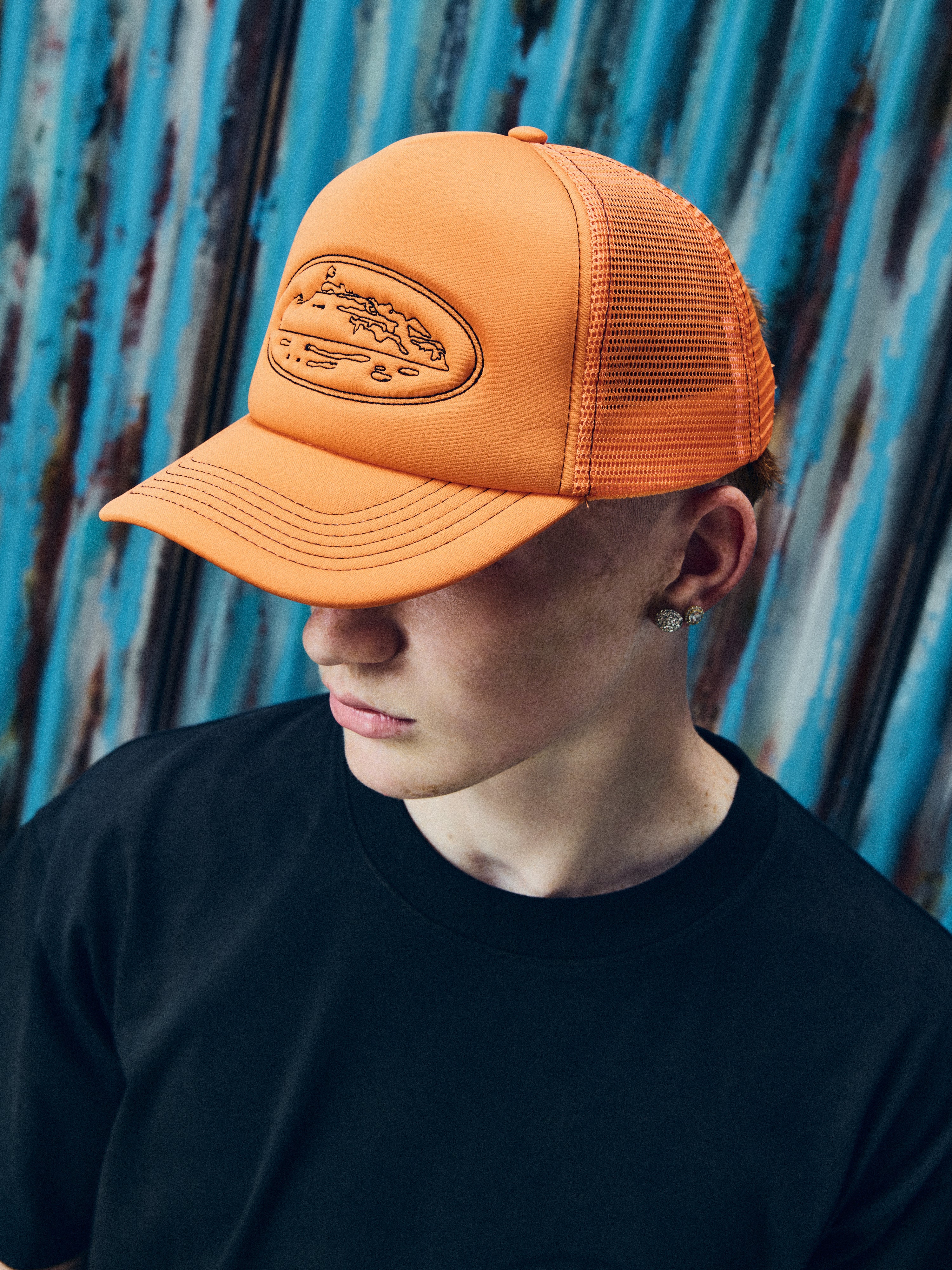 ISLAND OUTLINE TRUCKER HAT [ORANGE] – CRTZRTW