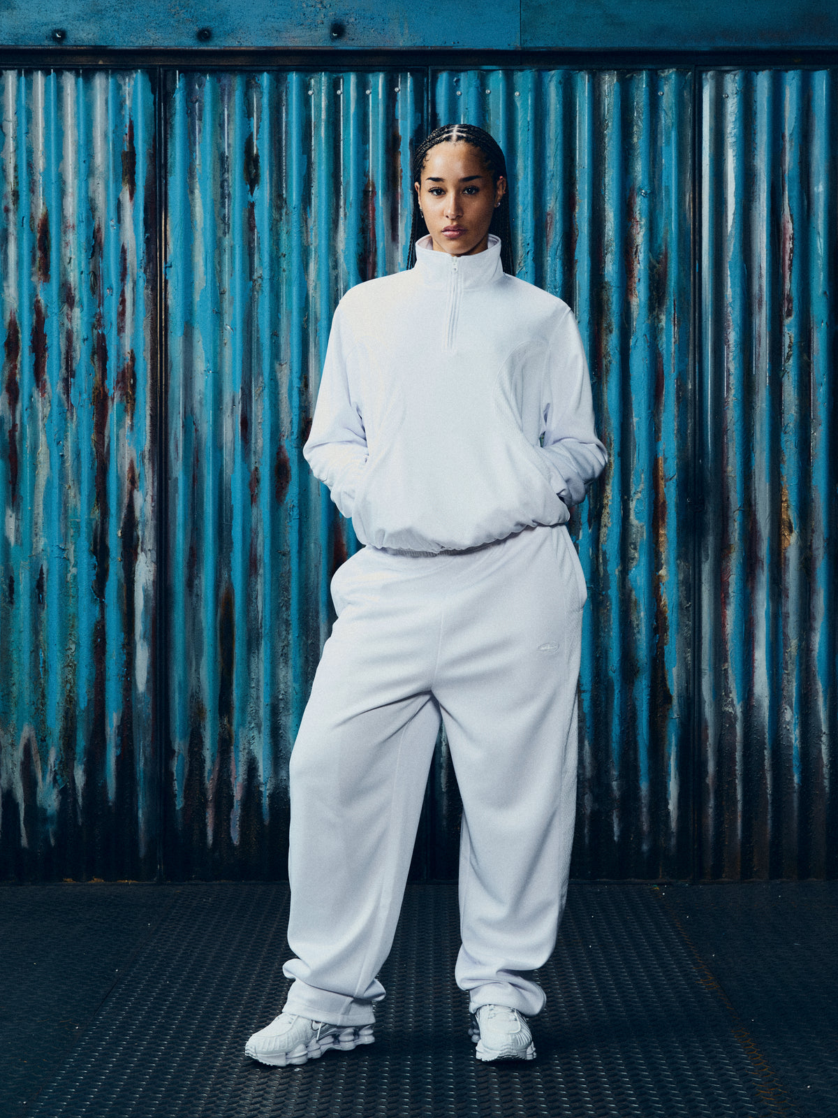 SHUTDOWN TRICOT TRACK TOP [WHITE]