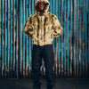 PELT HOODED FUR JACKET [FAWN]