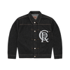 CREST CHAINSTITCH DENIM JACKET [WASHED BLACK]