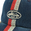 CROSS-STITCH DENIM CAP [WASHED INDIGO]