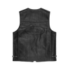 SKYDIVE LEATHER VEST [BLACK]