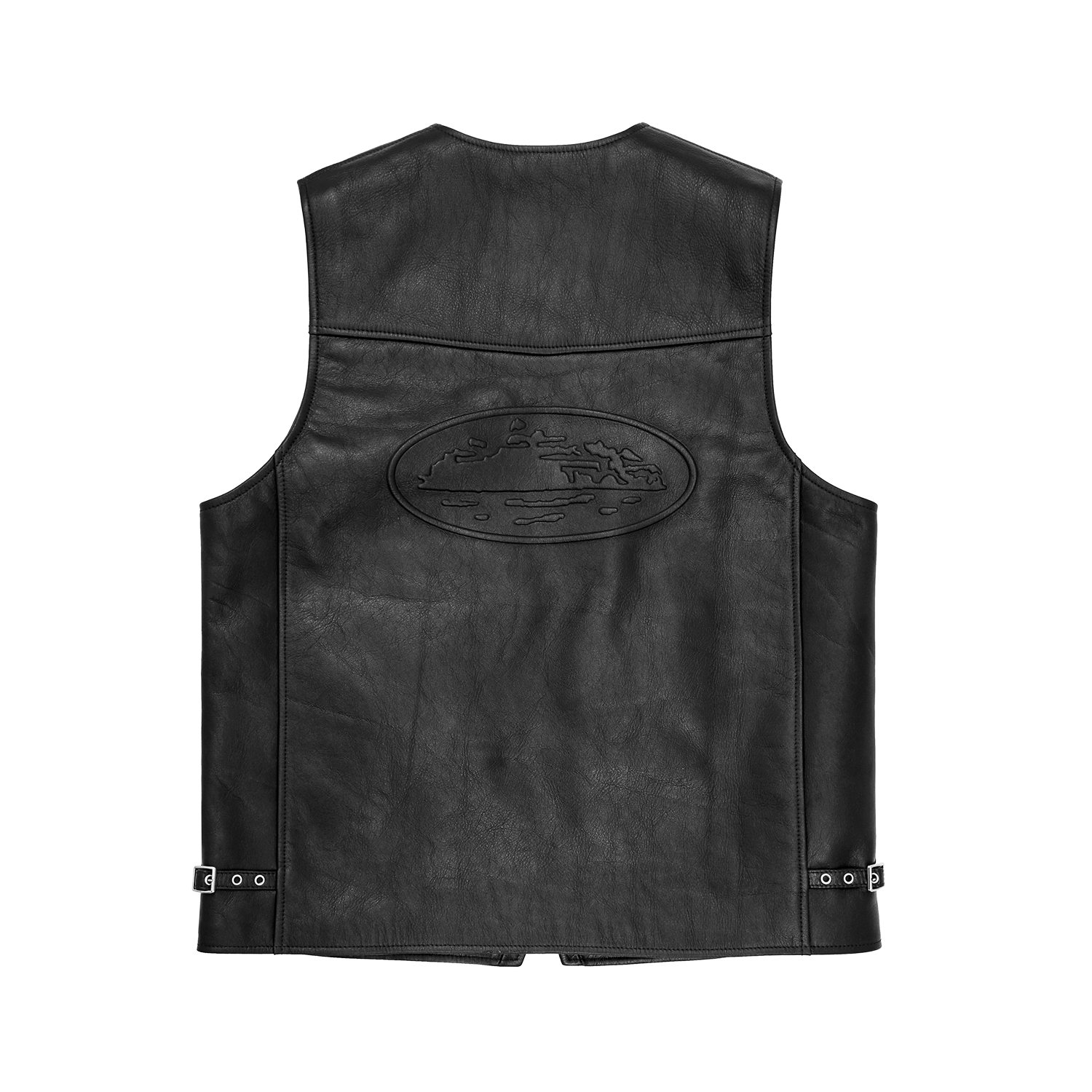 SKYDIVE LEATHER VEST [BLACK]