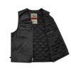 SKYDIVE LEATHER VEST [BLACK]