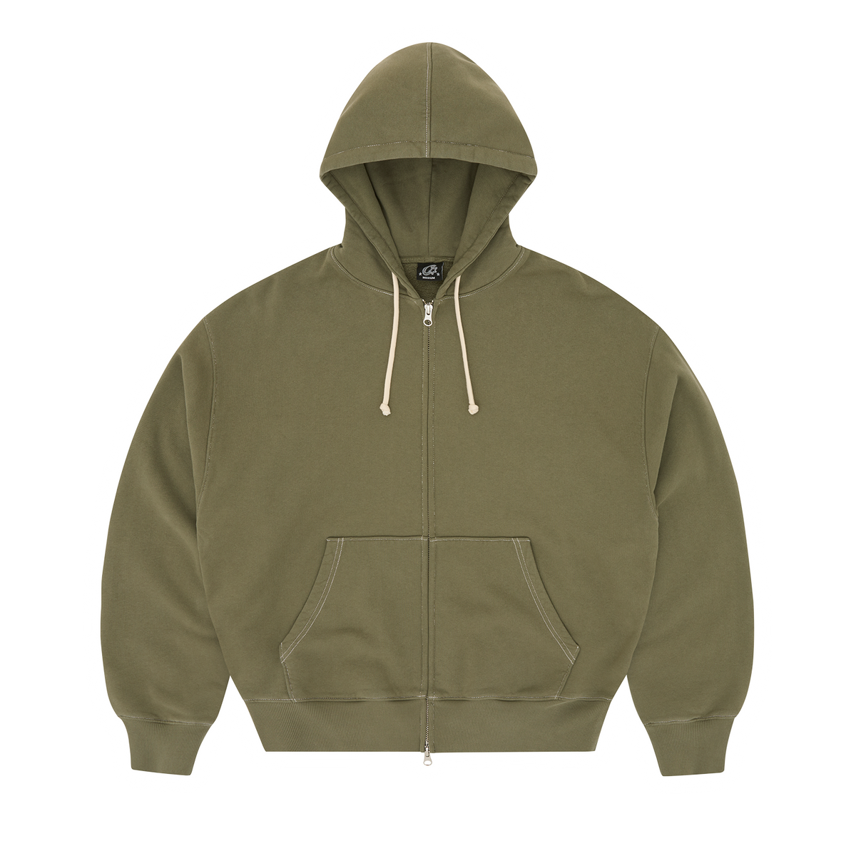 DIPLOMATIC ZIP HOODIE [OLIVE]
